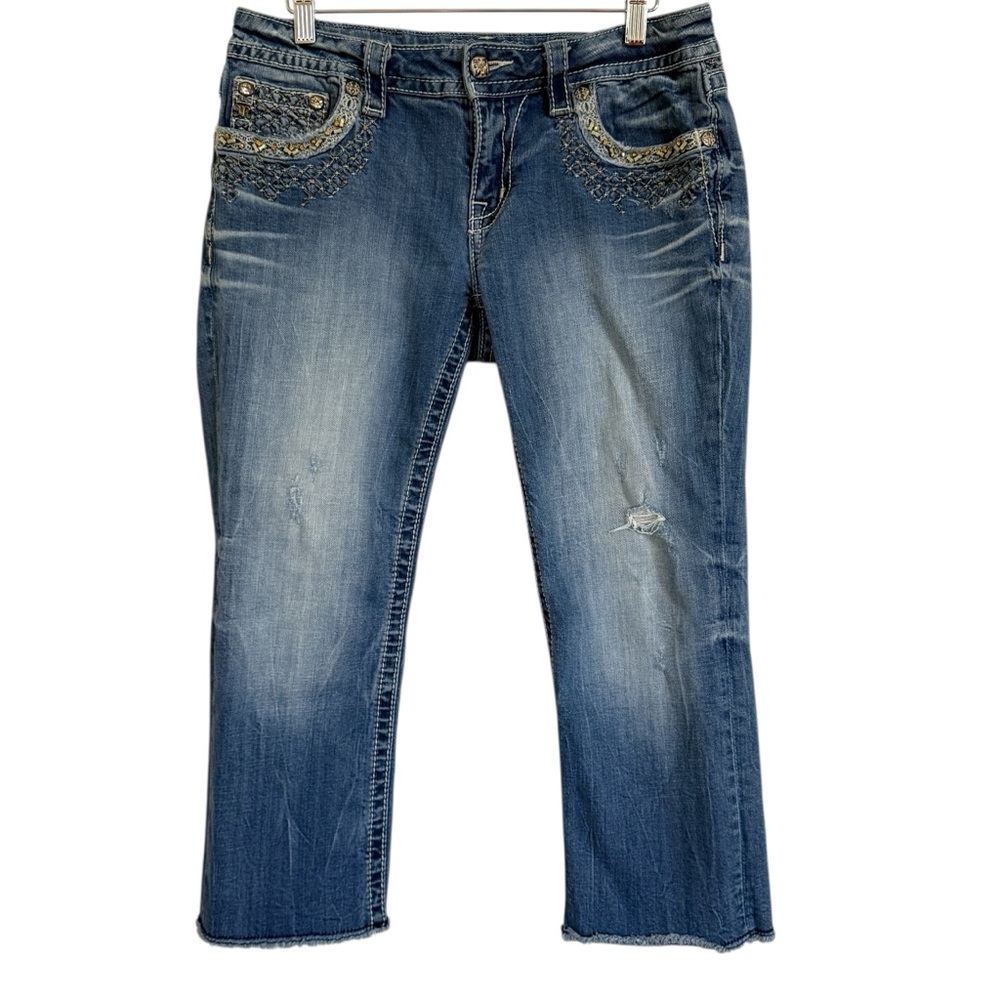 Miss Me Signature Cuffed Capri Jeans Size 30 - Picture 2 of 16
